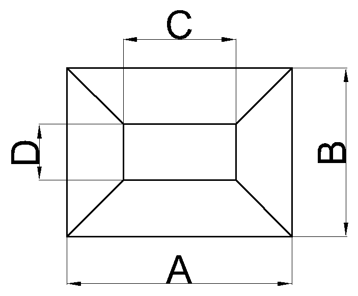 Переход прямоугольный. Тип 1.