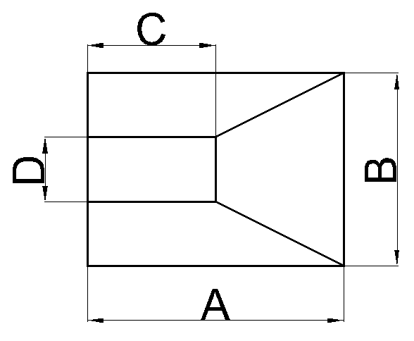 Переход прямоугольный. Тип 5.