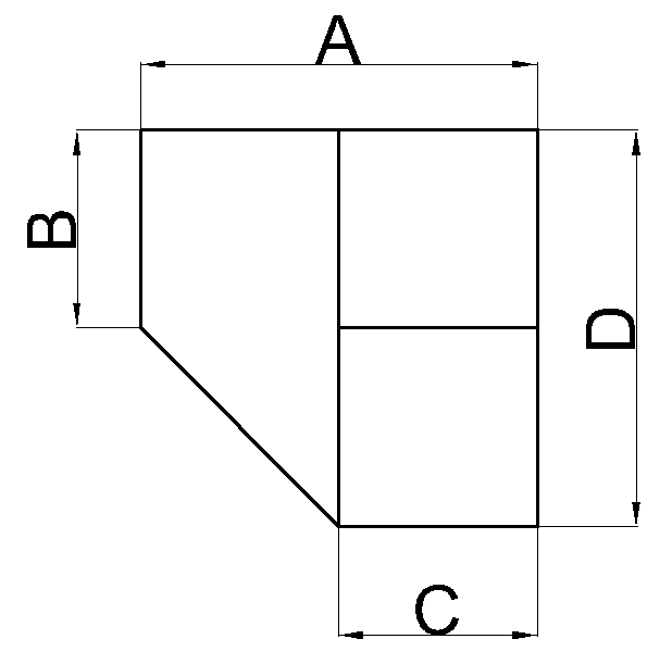 Переход прямоугольный. Тип 8.