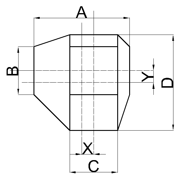 Переход прямоугольный. Тип 11.
