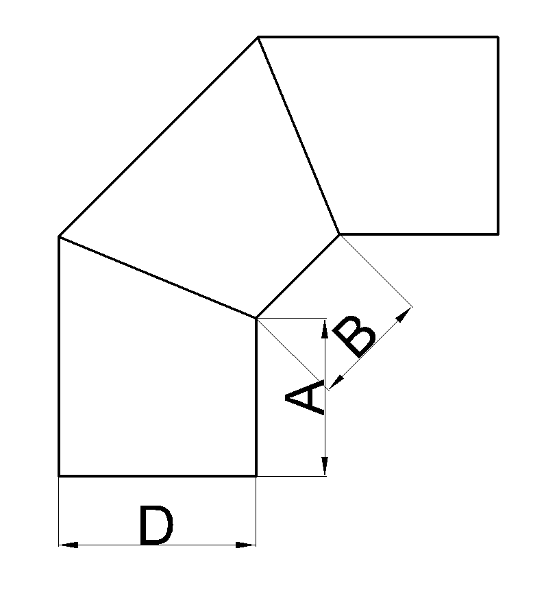 Отвод трехсекционный